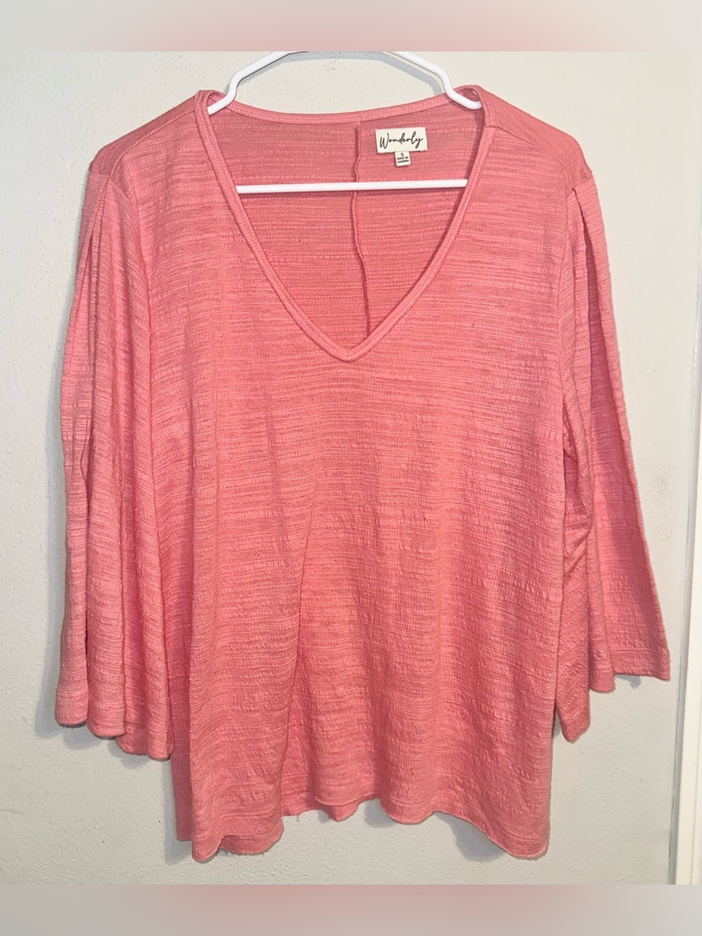 Wonderly Pink V Neck Top